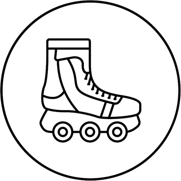 El icono de los patines de patinaje