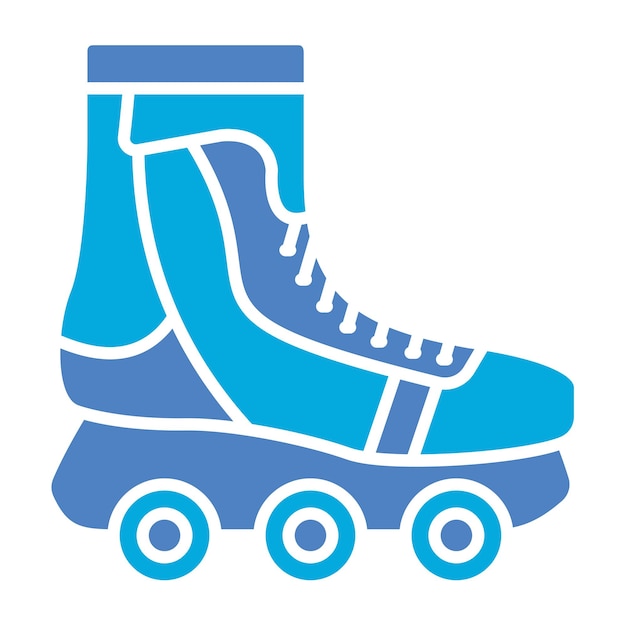 El icono de los patines de patinaje