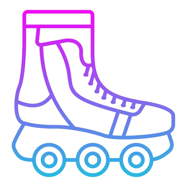 El icono de los patines de patinaje