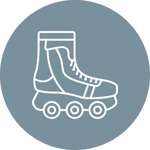 El icono de los patines de patinaje