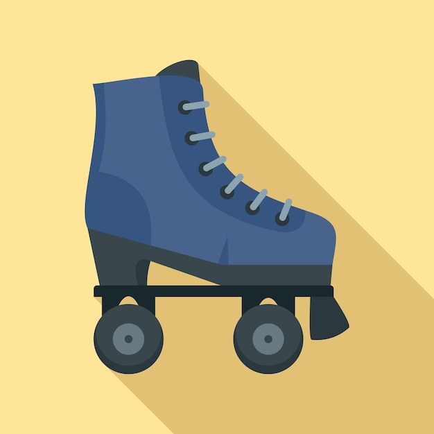 Icono de patines de patines altos Ilustración plana del icono vectorial de patines con patines altos para el diseño web
