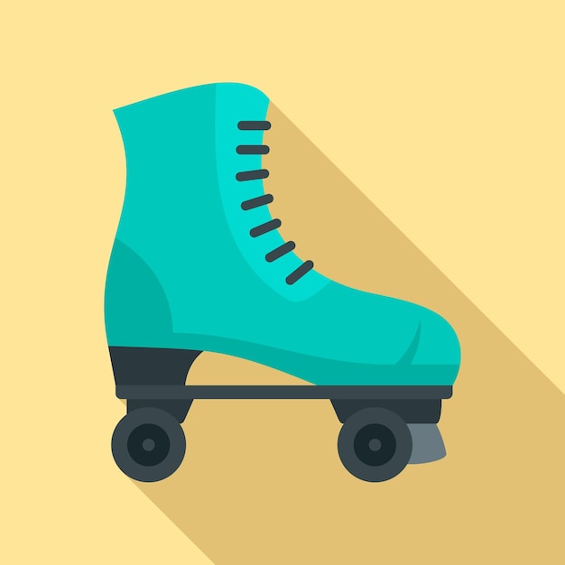 Icono de patines retro Ilustración plana de patines retróricos Icono vectorial para el diseño web