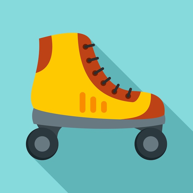 Icono de patines de ruedas de hombre Ilustración plana de los patines deruedas de hombre Icono vectorial para diseño web