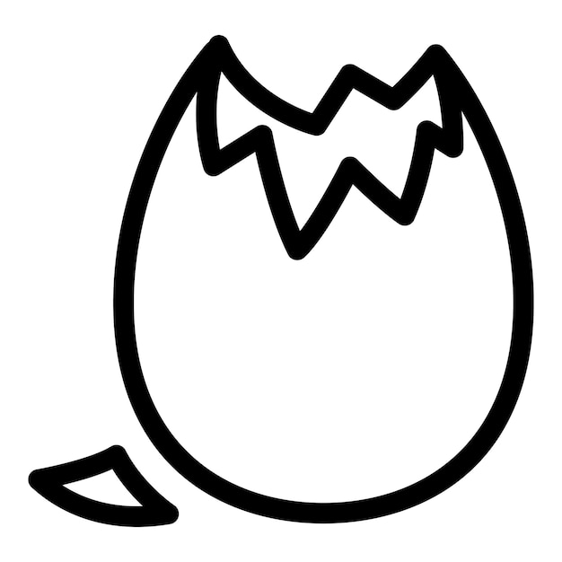 Icono de pato de cáscara de huevo Contorno icono de vector de pato de cáscara de huevo para diseño web aislado sobre fondo blanco
