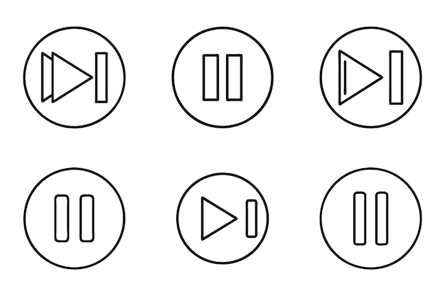 El icono de pausa se establece en el vector