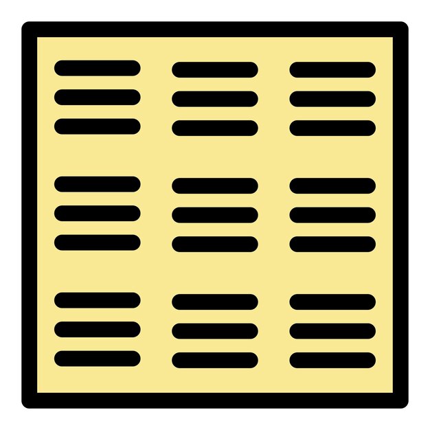 Icono de pavimentación de acera Contorno de pavimentación de acera vector icono color plano aislado
