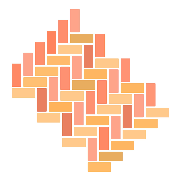 Icono de pavimentación de periquitos Icono vectorial de pavimentamiento de periquitas para el diseño web aislado en fondo blanco