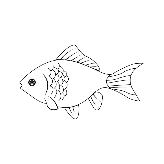 Vector icono de peces ornamentales