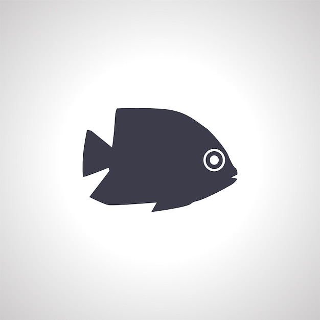 Icono de peces peces exóticos icono aislado