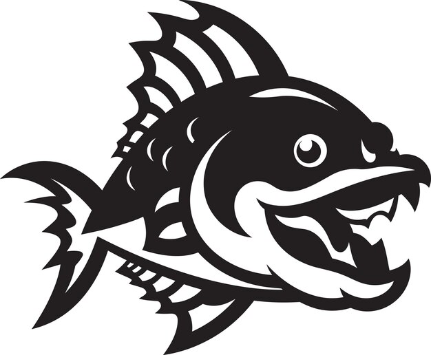 El icono de los peces del río Waterway Wonders en Vector Rapids Rhythm Vector River Fish Logo