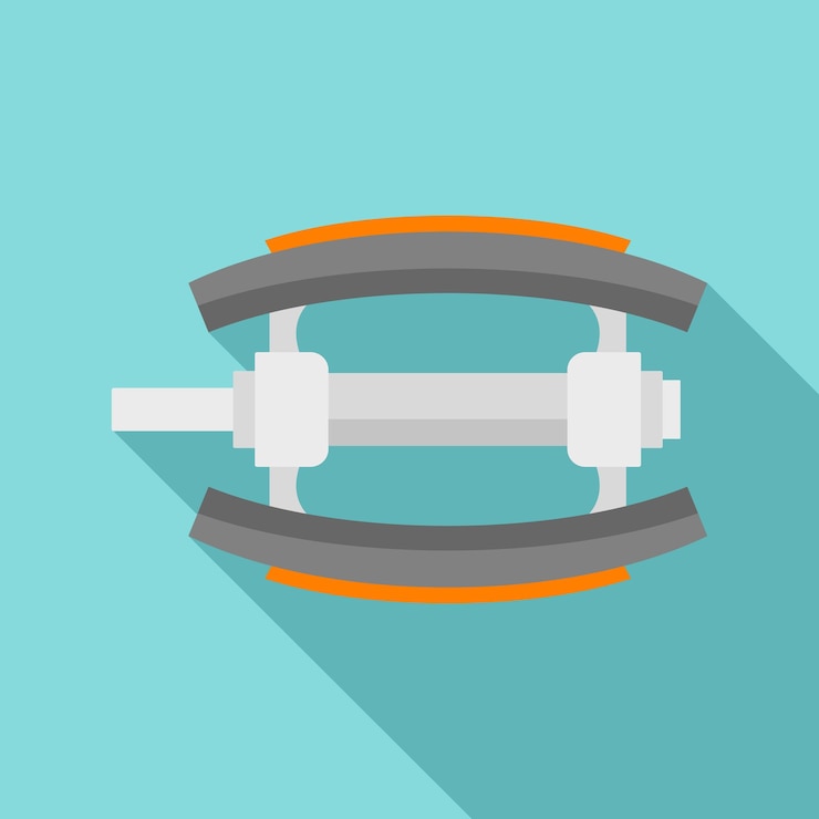 Vector icono del pedal de la bicicleta ilustración plana del icono vectorial del pedale de la bicicleta para el diseño web