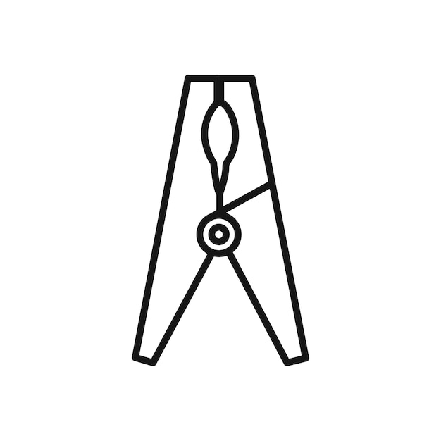 Ícono de Peg Símbolo plano de línea delgada simple