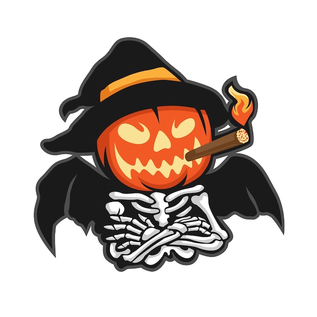 Vector icono de pegatina de calan gaeaf feliz halloween ilustración de imagen vectorial