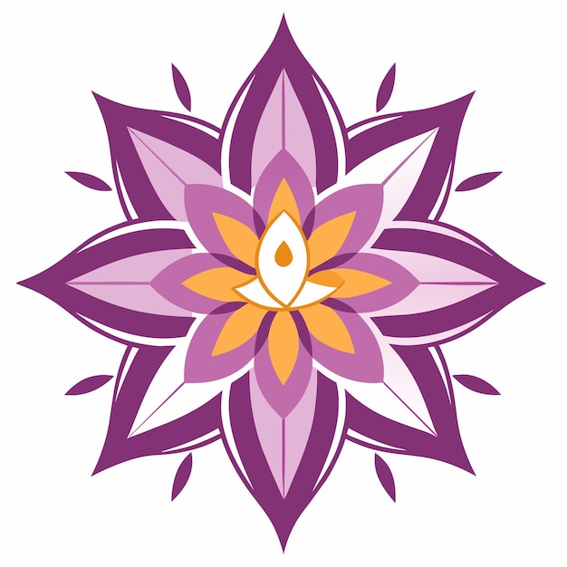 Icono de pegatina dibujado a mano de Mandala concepto de ilustración aislada