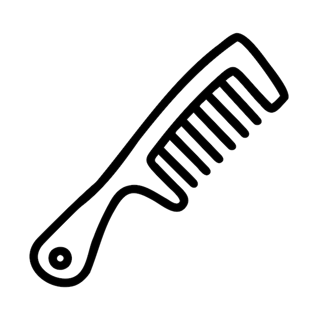 Vector el icono del peine de cabello que simboliza los servicios de peluquería el logotipo del salón de peluquería profesional