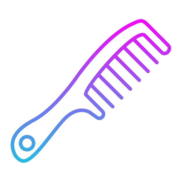 Vector icono del peine para el cabello