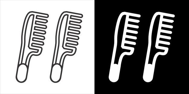 El icono del peine de cabello