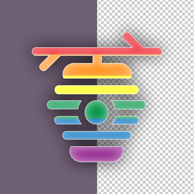 El icono del peine de miel del orgullo LGBTQ con fondo editable