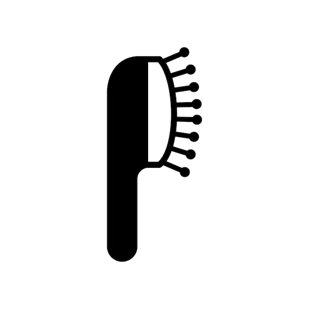 icono de peine de pelo plantilla vectorial logotipo colección de moda diseño plano