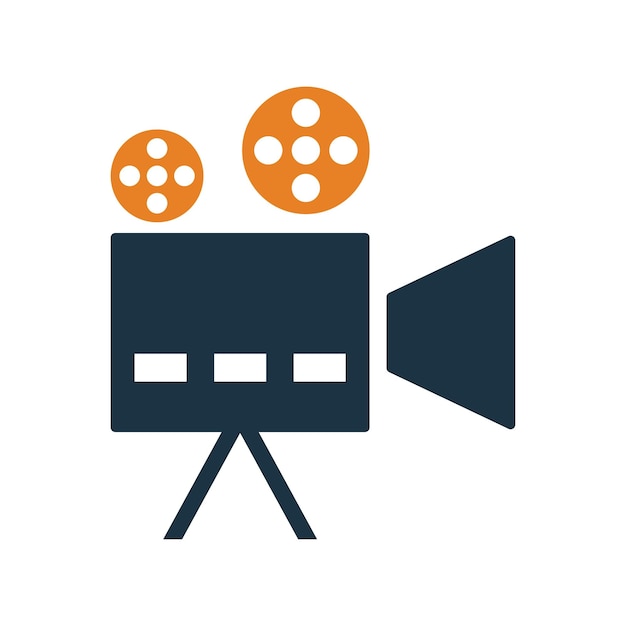 Icono de película de cine Logotipo vectorial editable