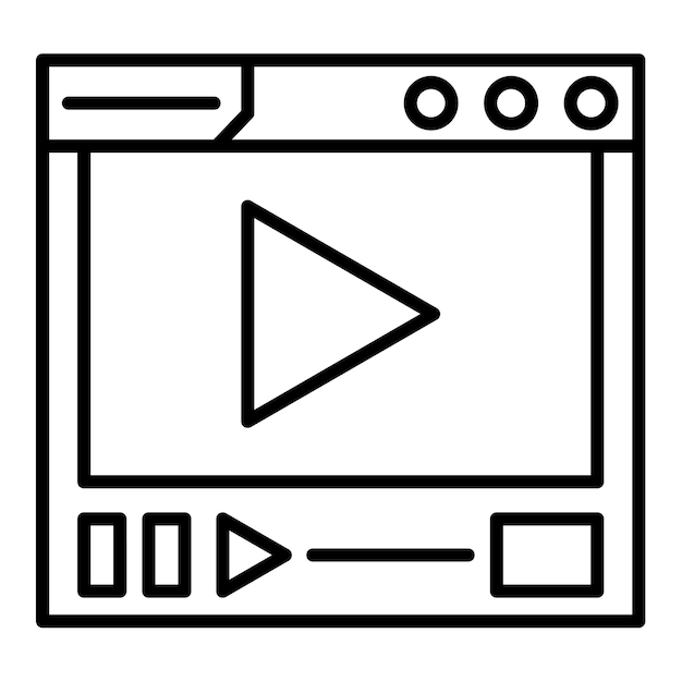 Icono de una película en línea