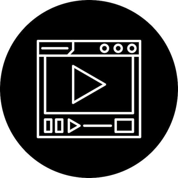 Icono de una película en línea