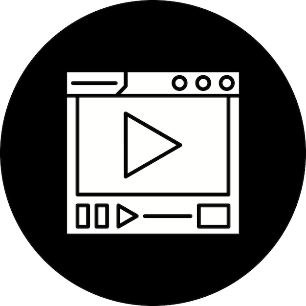 Icono de una película en línea