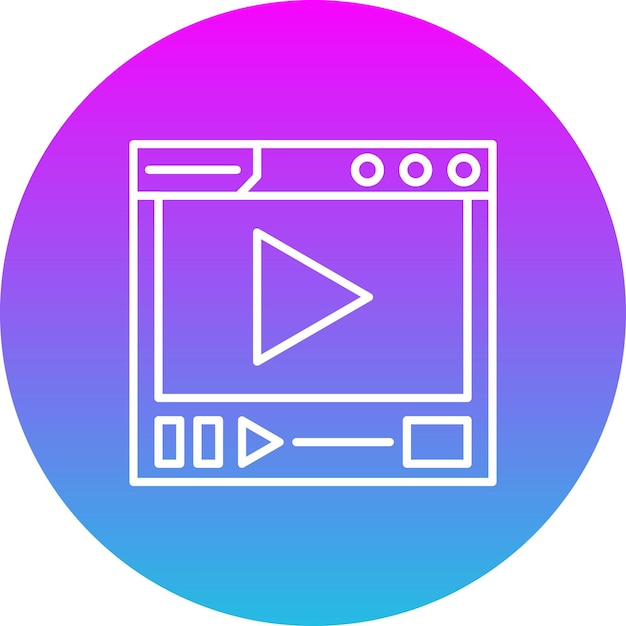 Icono de una película en línea