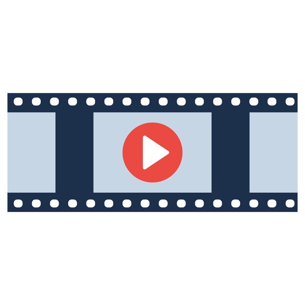 Icono de película vector estilo de moda aislado en fondo blanco