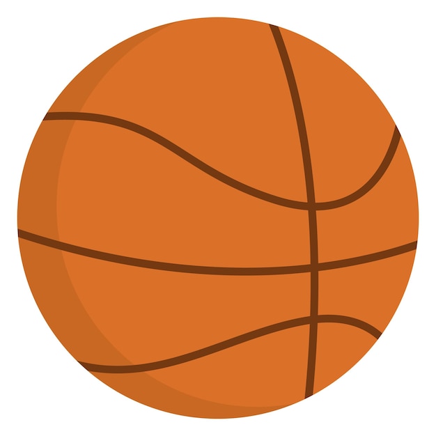 Icono de pelota de baloncesto aislado en fondo blanco