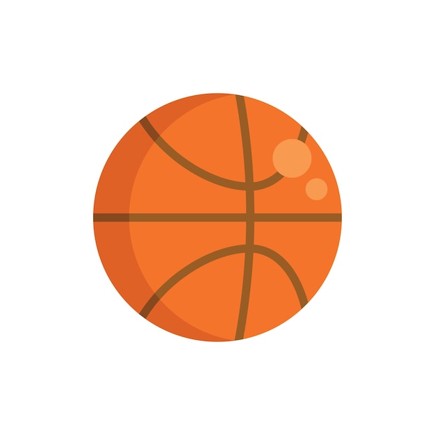 Icono de pelota de baloncesto vector plano Deporte activo Ejercicio diario aislado