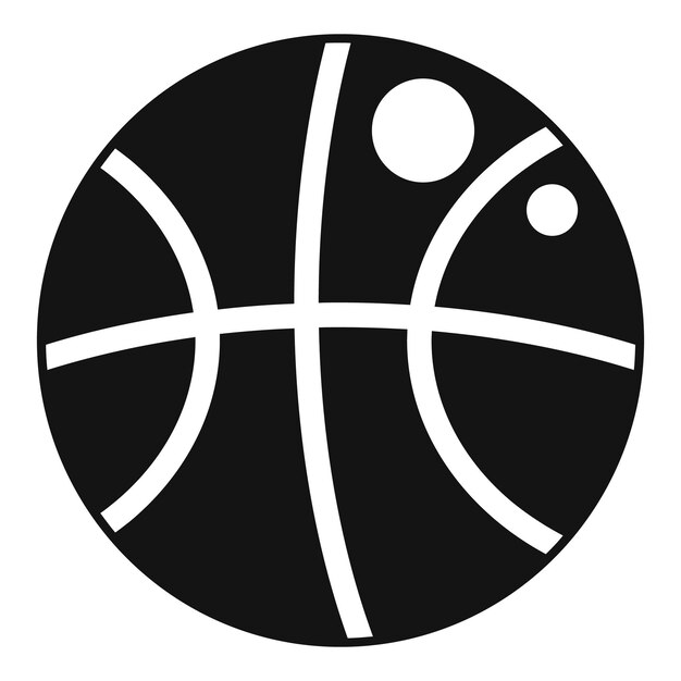 Icono de pelota de baloncesto vector simple gimnasio deporte bar diversión