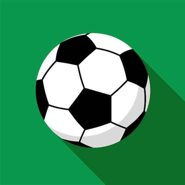 Icono de pelota deportiva de fútbol en estilo plano Símbolo de equipo deportivo para aplicación móvil o web Vector