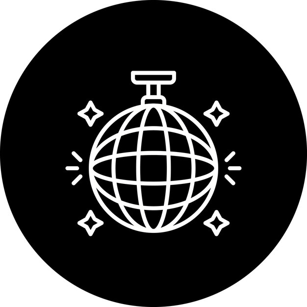 El icono de la pelota de discoteca