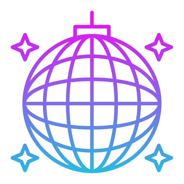 El icono de la pelota de discoteca