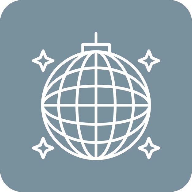El icono de la pelota de discoteca