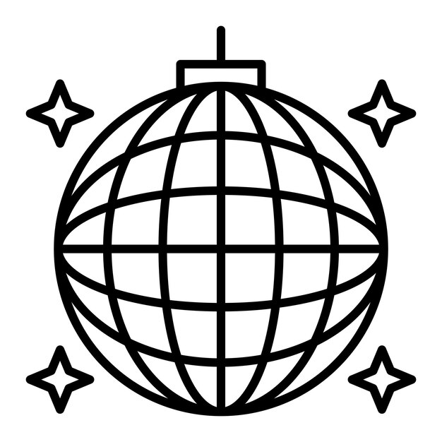 El icono de la pelota de discoteca