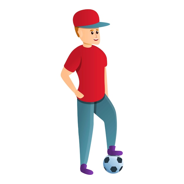 Vector icono de pelota de entrenador de fútbol icono vectorial de pelota del entrenador de futbol para el diseño web aislado en fondo blanco