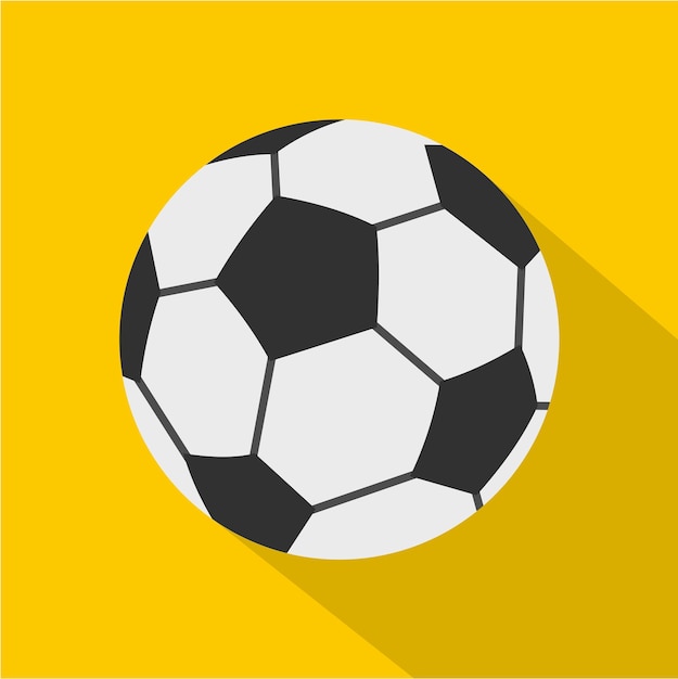 Icono de pelota de fútbol ilustración plana del icono vectorial de pelota del fútbol para la web