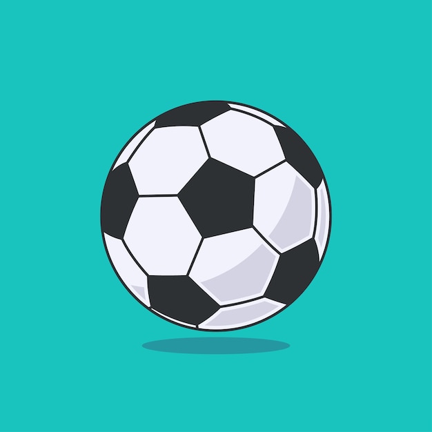 Vector icono de pelota de fútbol ilustración vectorial estilo de dibujos animados de pelota de fútbol