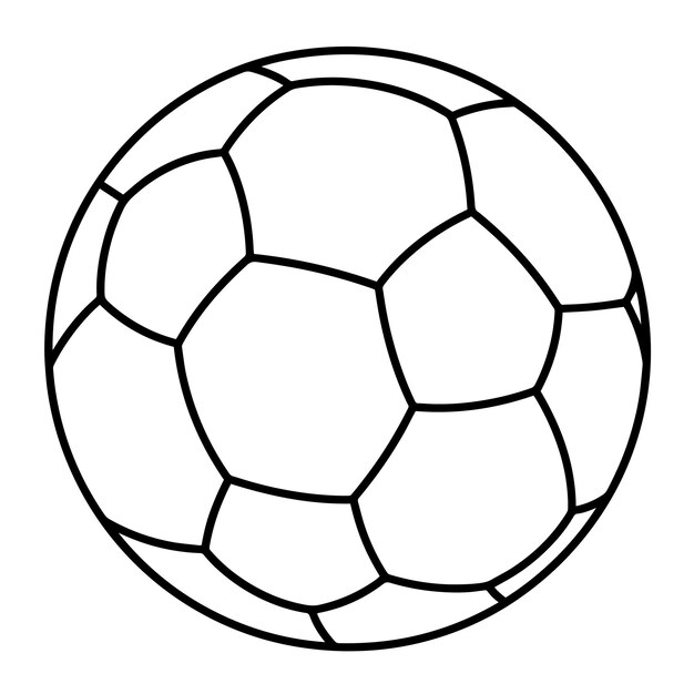 Vector icono de pelota de fútbol minimalista en estilo vectorial elegante