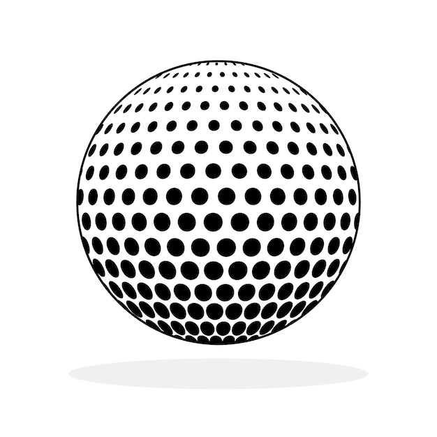Icono de pelota de golf Icono aislado de pelota de golf Símbolo de pelota de golf