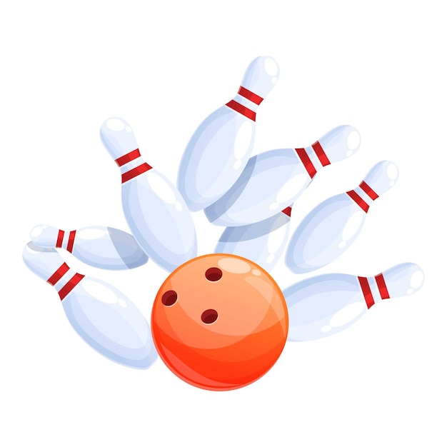 El icono de la pelota golpeada es el vector de dibujos animados Skittles herramientas