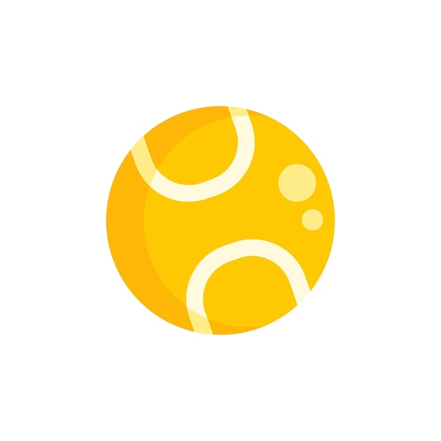 Icono de pelota de juego de perro Ilustración plana del icono de vector de pelota de juego de perro aislado sobre fondo blanco