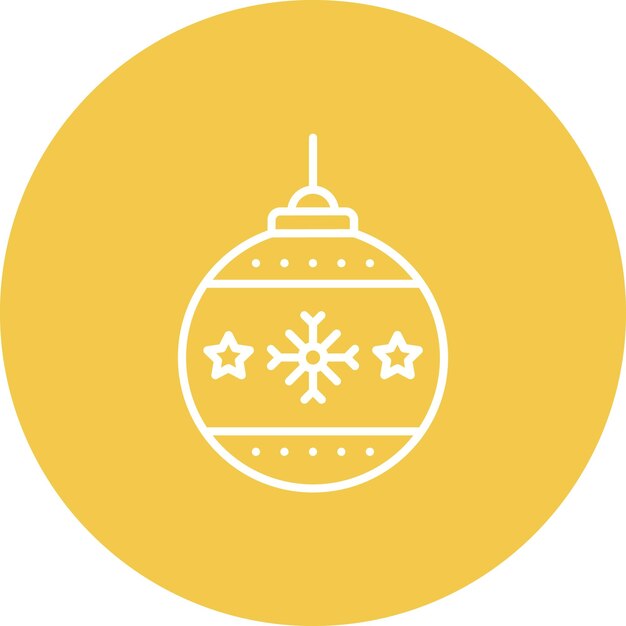 El icono de la pelota de Navidad