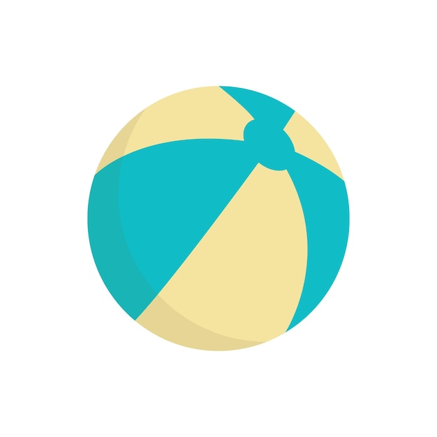 Icono de pelota de playa Estilo de vector plano moderno Temporada de verano diversión piscina y juego de mar parque acuático Vacaciones y vacaciones