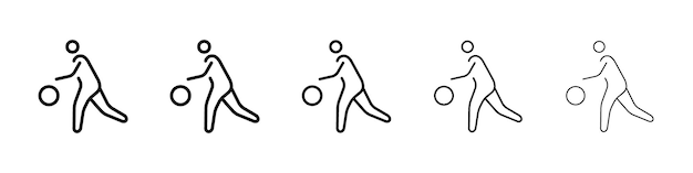 Ícono de la pelota rebotante Signo del logotipo del vector