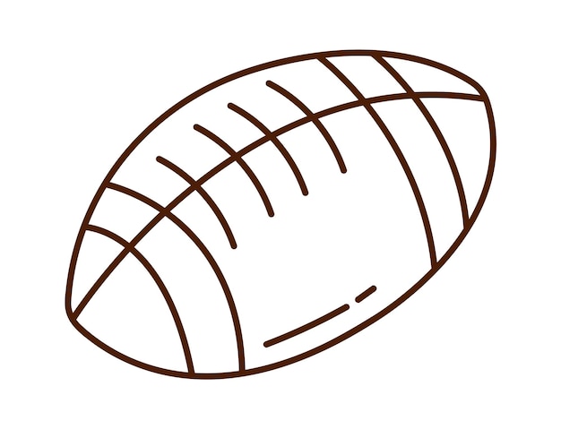 Icono de pelota de rugby ilustración vectorial