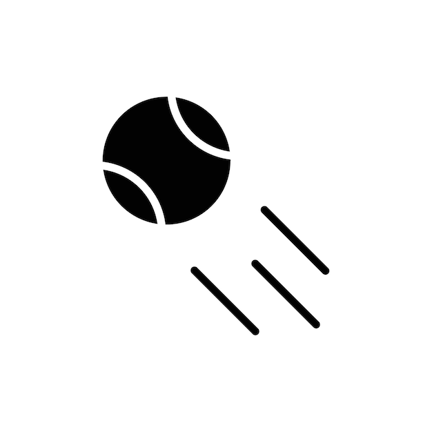 El icono de la pelota de tenis del logotipo establece un contorno vectorial
