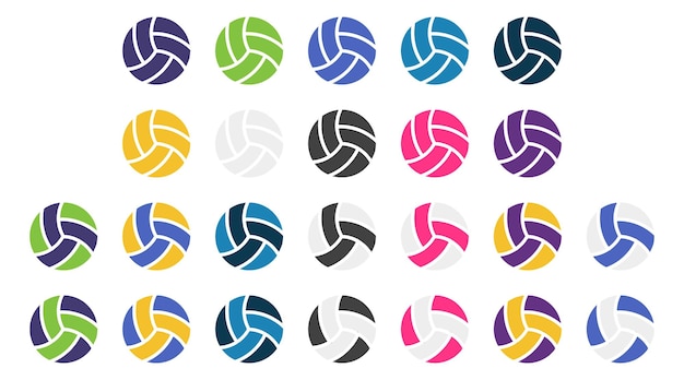 Icono de pelota de voleibol de color Juego objeto ilustración símbolo hobby vector